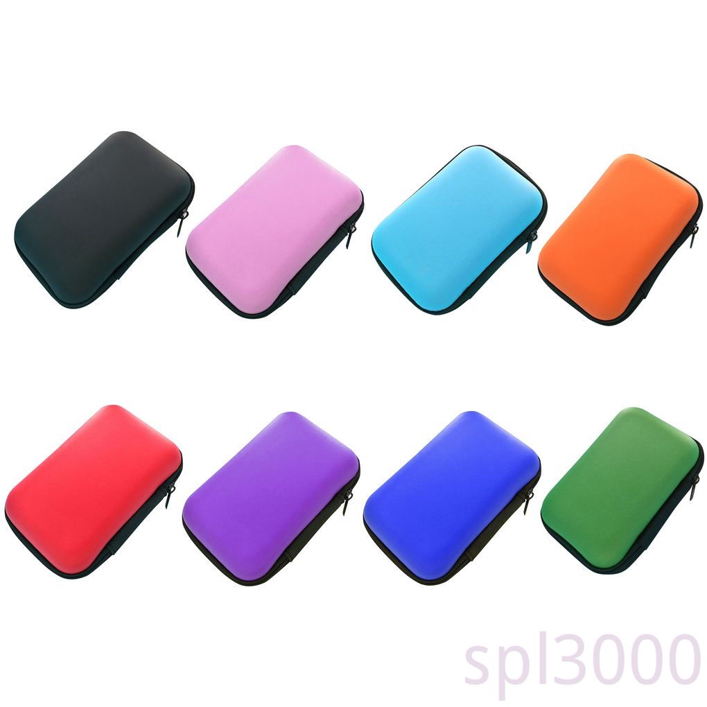 Hộp đựng tai nghe/ cáp sạc hình chữ nhật bằng nhựa EVA có khóa kéo tiện lợi