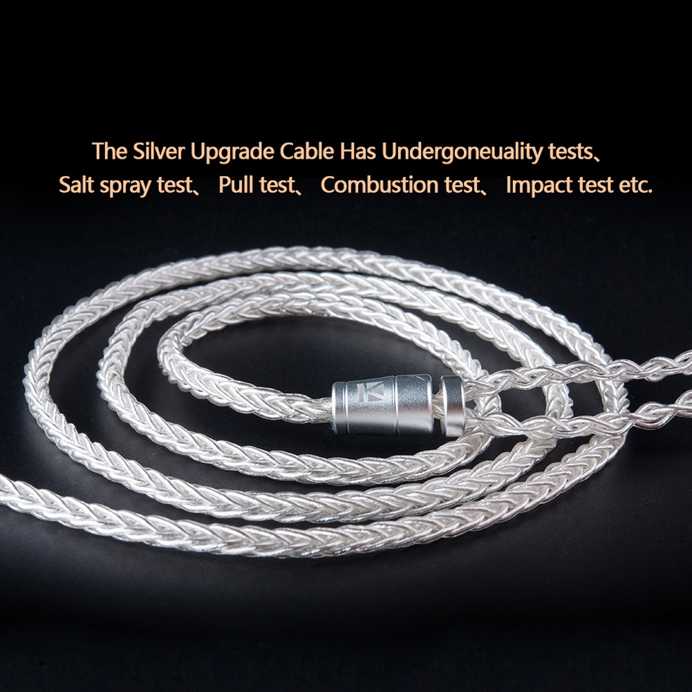 Dây Cáp Tai Nghe 8 Lõi Mạ Bạc Hua Kbear 2.5 / 3.5mm 2pin / Mmcx