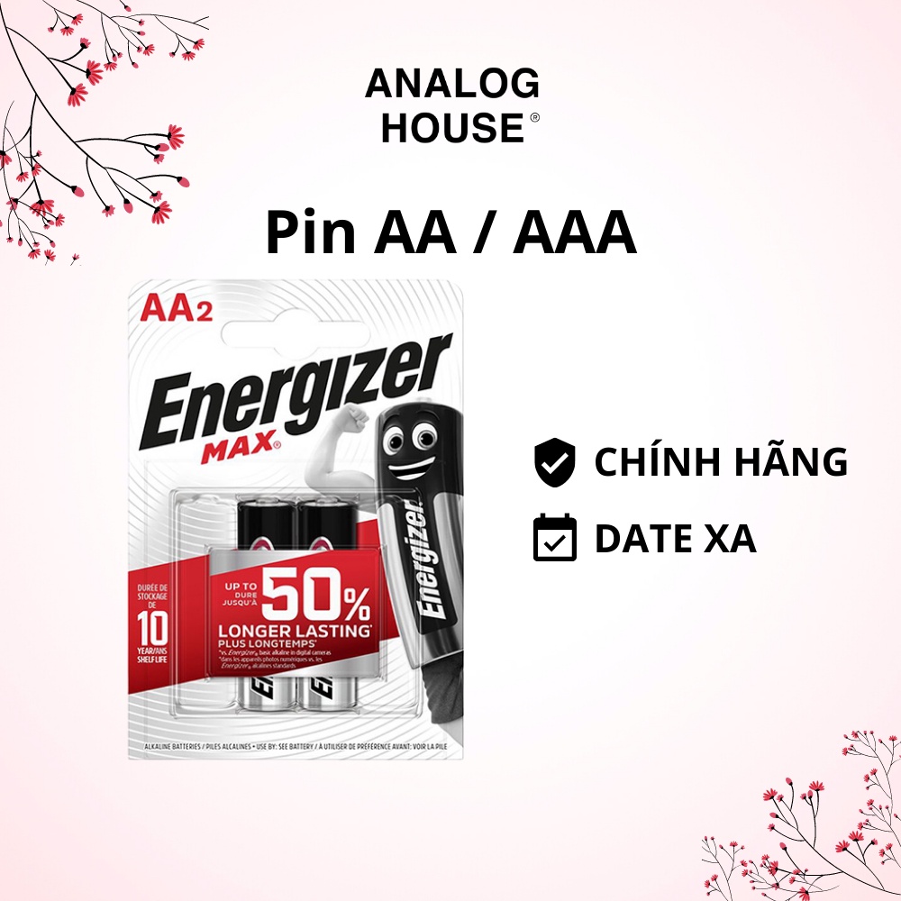 [CHÍNH HÃNG] Pin AA / AAA ENERGIZER (VỈ 2 VIÊN) dùng cho máy ảnh film và máy ảnh Instax Mini hoặc máy ảnh PNS