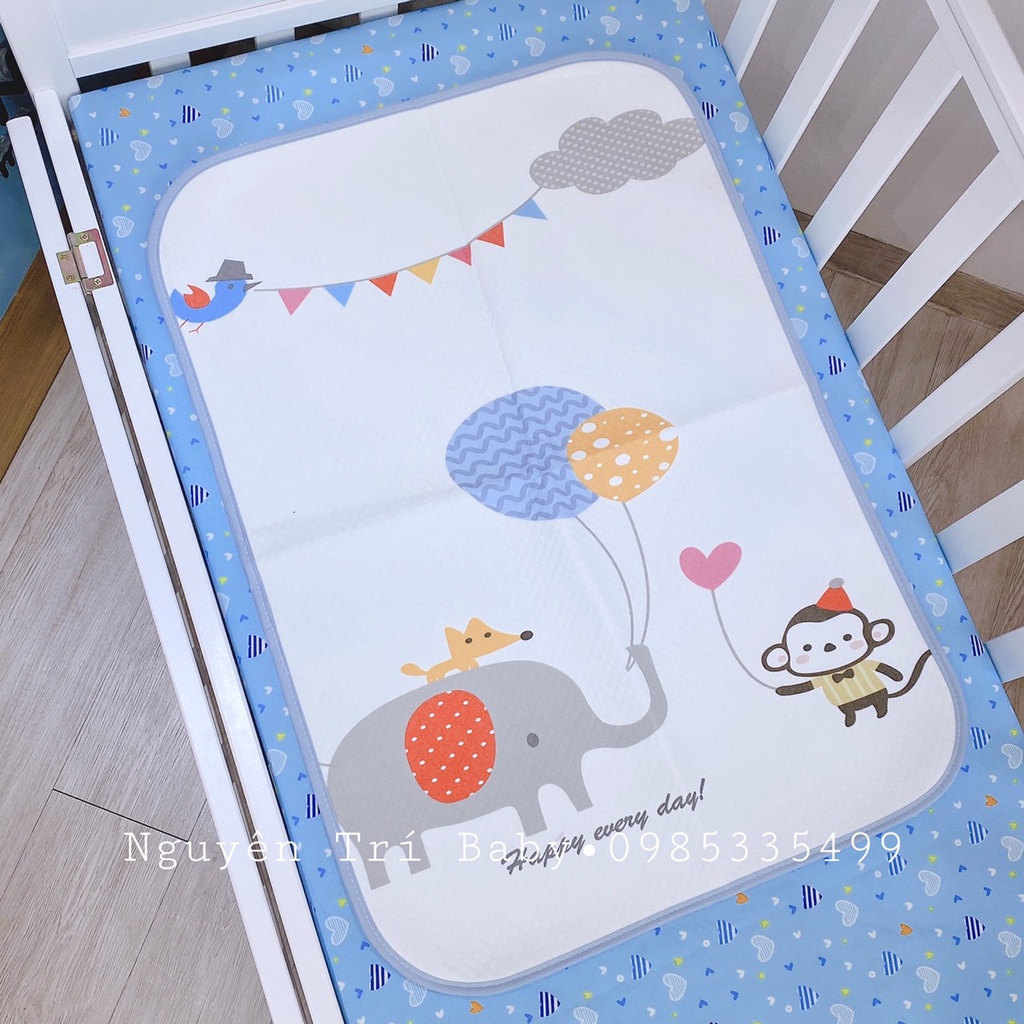 Lót thay bỉm chống thấm 4d cho bé chất liệu polyester kt (50x70cm)