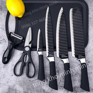 [ SỈ][SIÊU SẮC] Bộ Dao Nhà Bếp, Bộ Dao Nhật 6 Món Cao Cấp- CHẮC CHẮN, SẮC BÉN, ĐA NĂNG