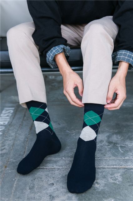 Tất vớ nam - tất cotton họa tiết