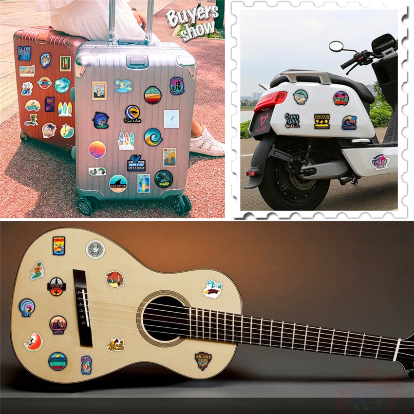 100Pcs/Set ❉ Summer Surfing Series B Stickers ❉ DIY Fashion Waterproof Mixed Luggage Laptop Skateboard Doodle Stickers