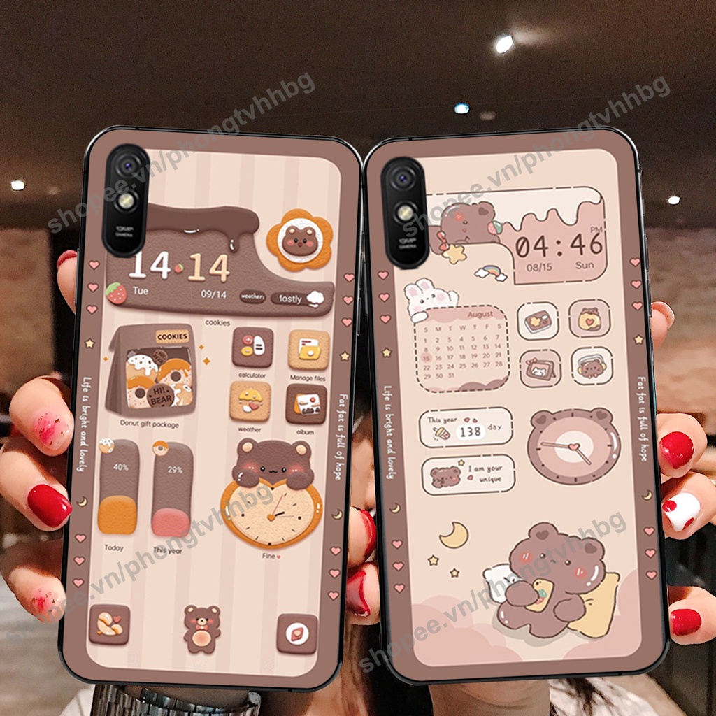 Ốp lưng Xiaomi Redmi 7A / 8A / 9A gấu,thỏ trắng , đồng hồ dễ thương cute cực đẹp