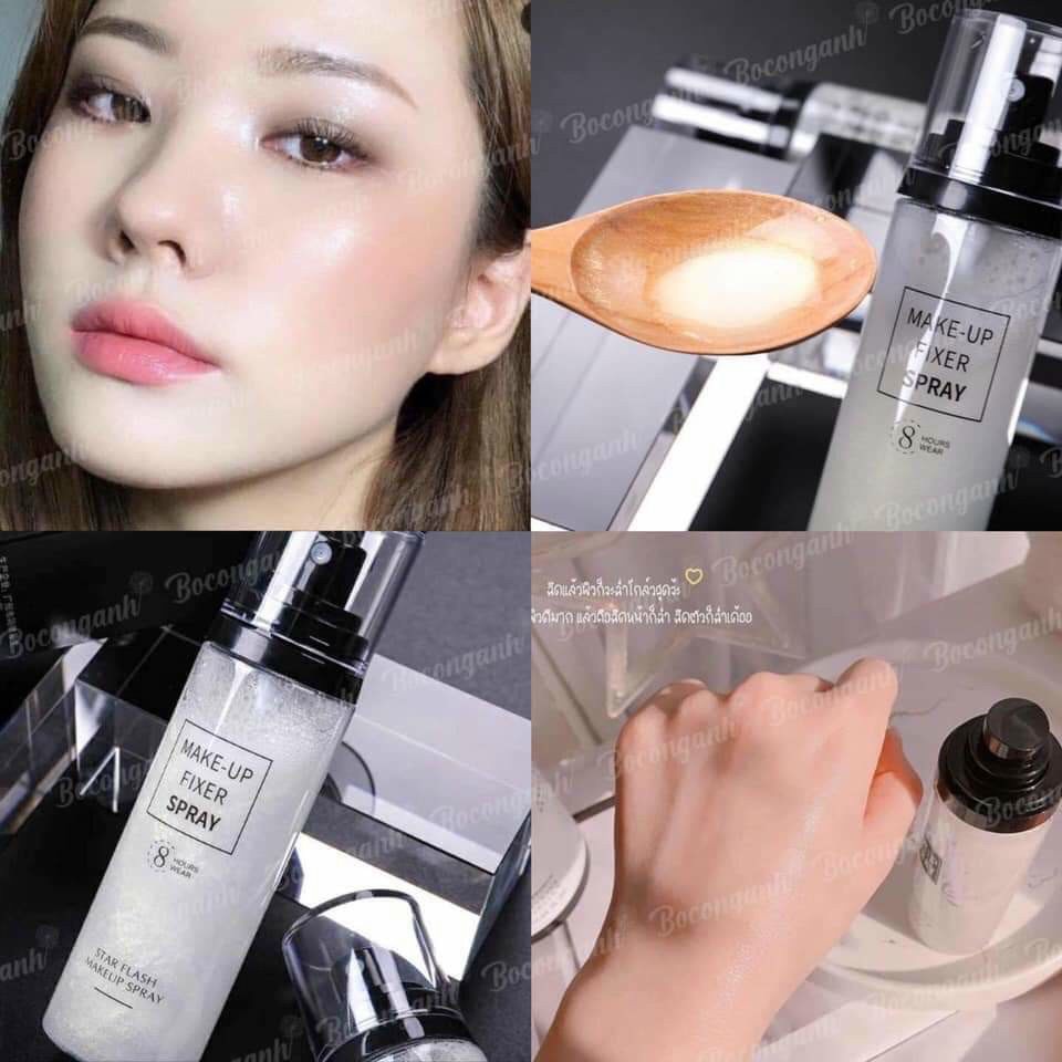 XỊT KHOÁ NỀN & BẮT SÁNG CĂNG BÓNG LỚP MAKEUP SUỐT 8 TIẾNG SPRAY