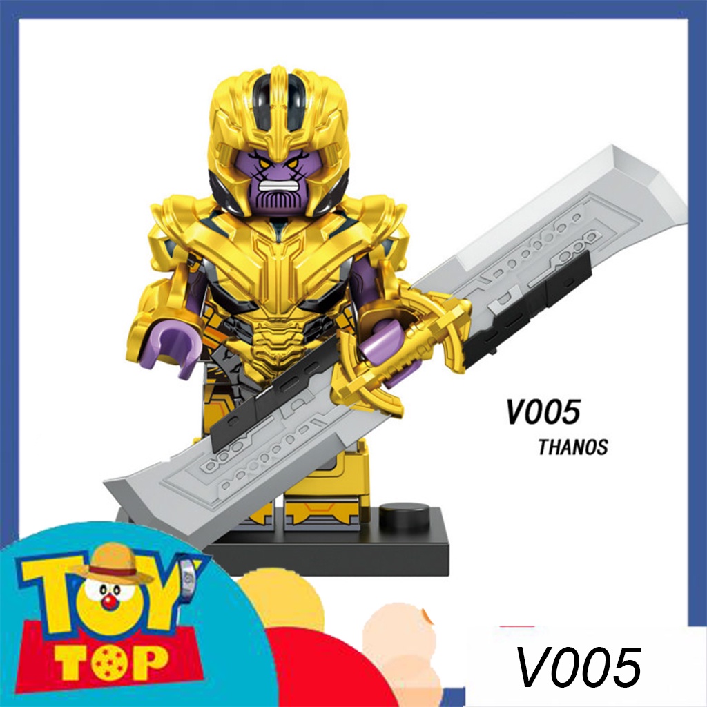 [Một con] Đồ chơi Minifigures lắp ráp Thor V001 , Ronin ( Hawkeye ) V002 , Thanos V005 Marvel siêu anh hùng