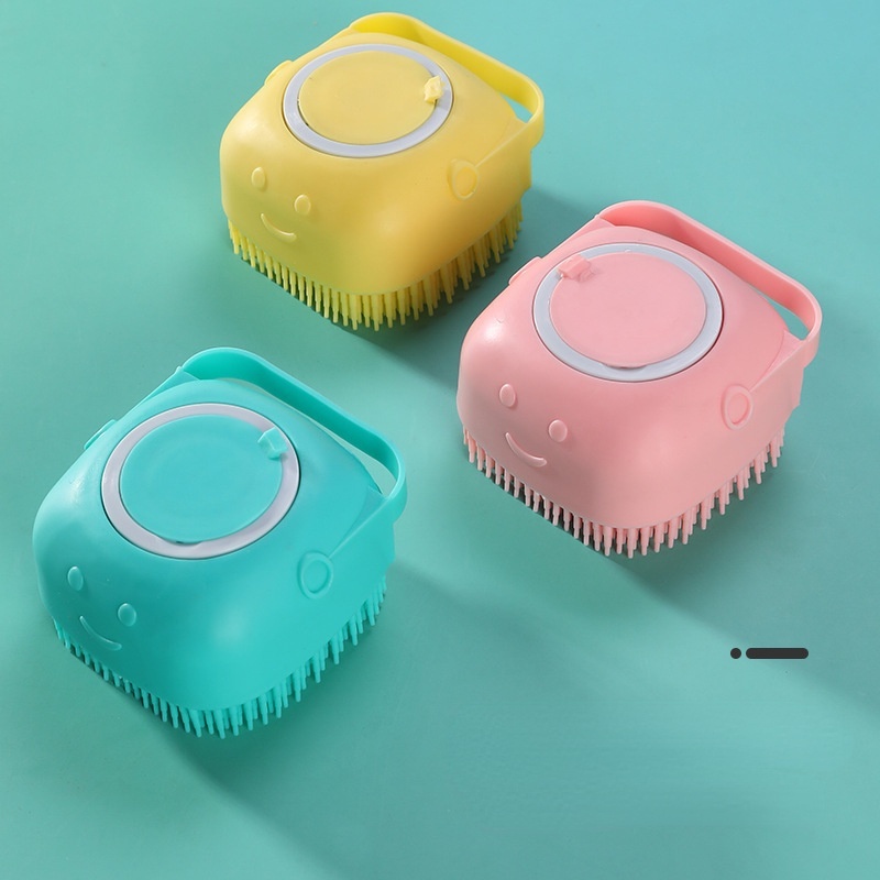 Bàn chải bằng silicon dùng để tắm cho thú cưng tiện lợi