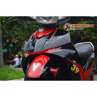 Tem Sirius Mẫu Racing Đỏ Đen