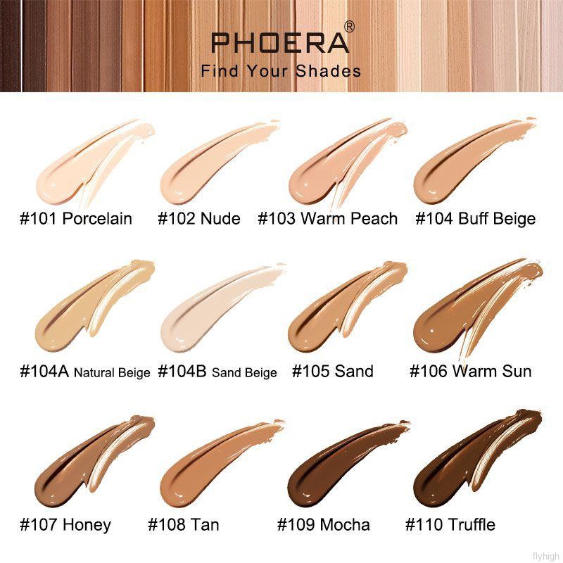 Phoera Foundation Cream 12 Colors Long Lasting | WebRaoVat - webraovat.net.vn