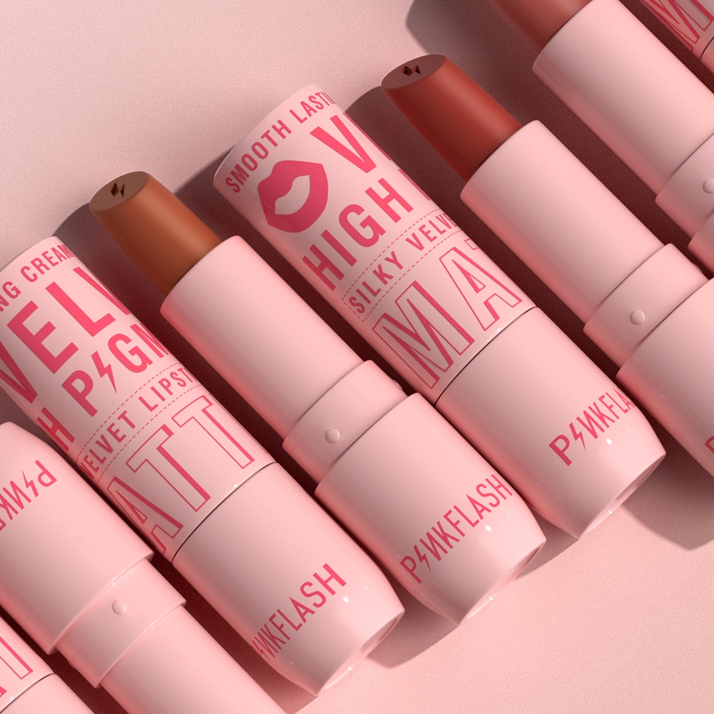 Son môi Pinkflash màu nhung lì dạng kem mịn mềm siêu mượt mà không khô 30g | BigBuy360 - bigbuy360.vn