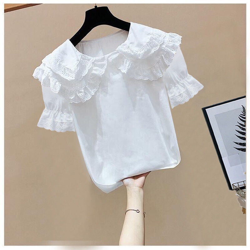 Áo Sơ Mi Cổ Búp Bê Phong Cách Phương Tây Thời Trang Cho Nữ