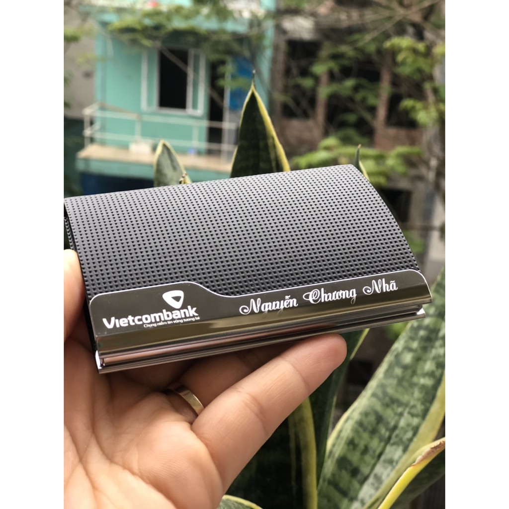 Ví đựng namecard khắc logo Vietcombank