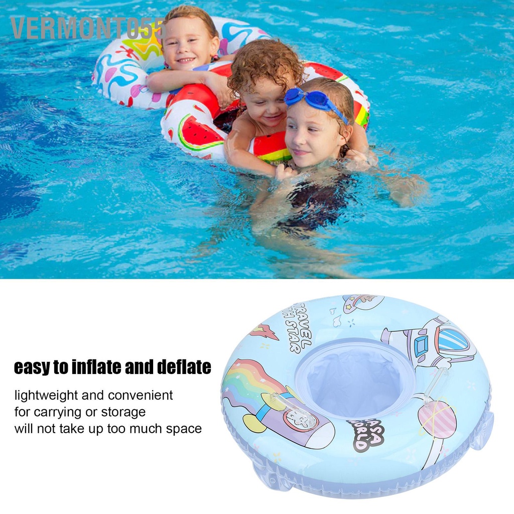 Vermont055 70cm / 27 56in Phao nổi cho bé Vòng bơi bơm hơi PVC môi trường với ghế an toàn trẻ em