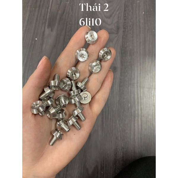 Ốc 6ly10 6ly15 6ly20 inox salaya mẫu dù mới