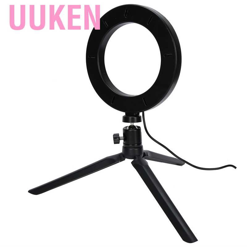 Uuken 3.6 \"Led Ring Light  10 Level Tri Color Beauty Selfie with Lamp Holder Video Camera Makeup Studio Photography Tattoo Fill