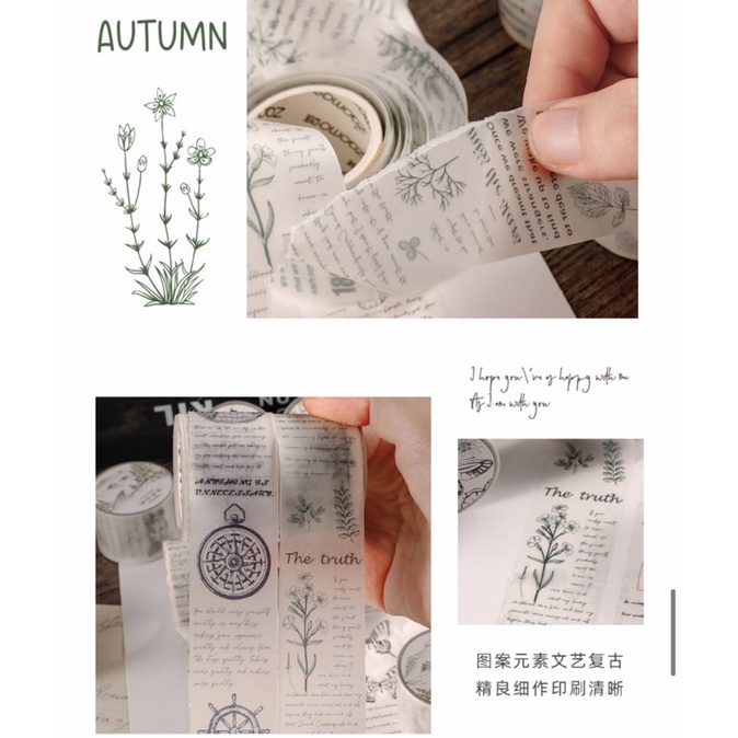 Washi chiết Washitape vintage cổ điển WS021