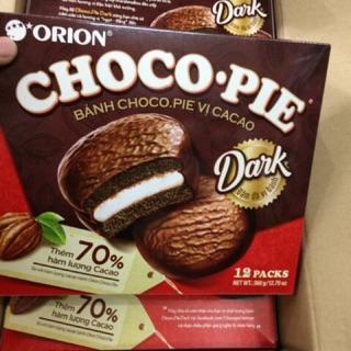 Hộp Bánh Orion Chocopie Dark 70% Cacao 360g
