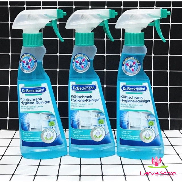 [Nội Đia Đức] Chai xịt vệ sinh tủ lạnh bằng cồn sinh học Dr.Beckmann 250ml Hygienereiniger Kühlschrank mit Bio-Alkohol