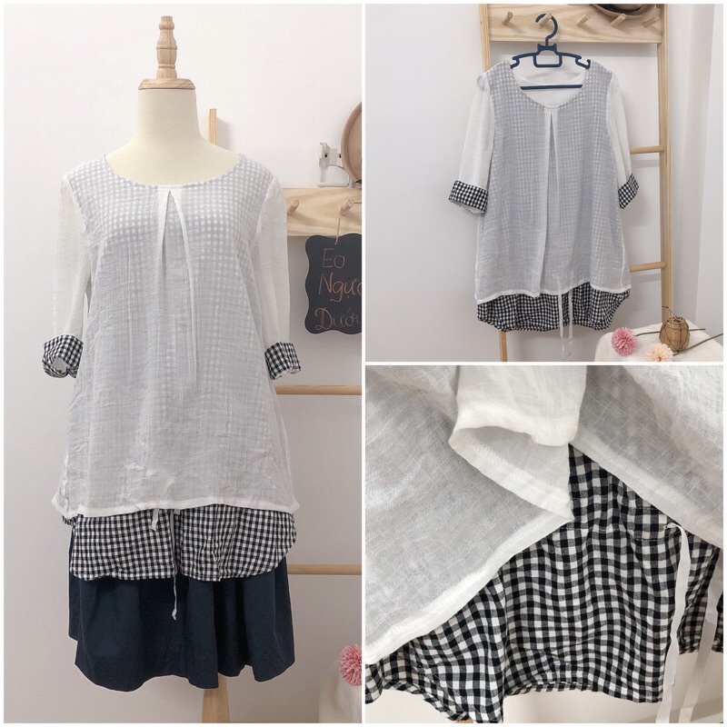 Áo kiểu Mori Girl áo xô xinh