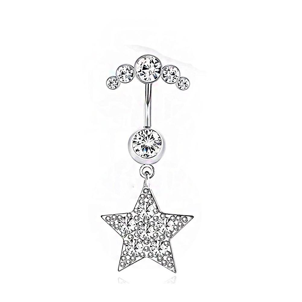 Khuyên Rốn Đính Đá zircon Nhiều Kiểu Dáng Cá Tính Thời Trang