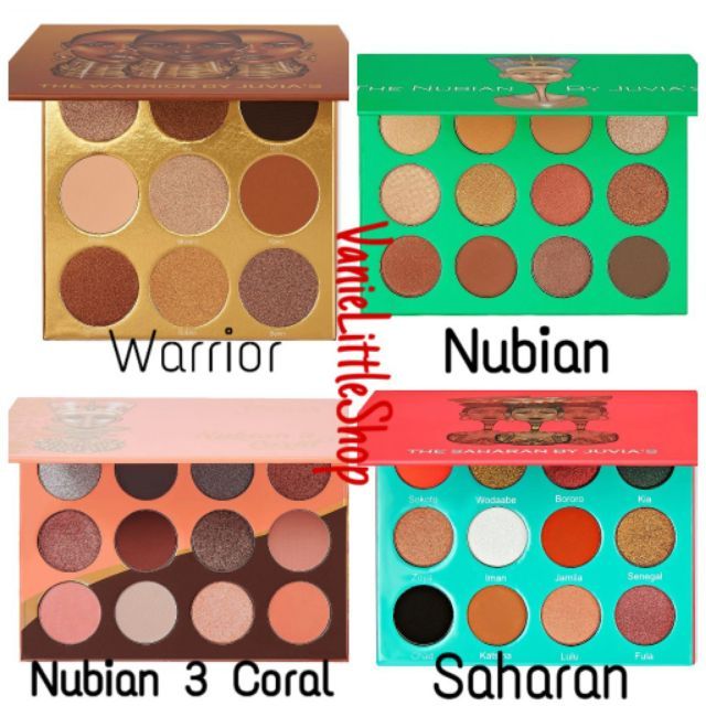 [CÓ BILL] Tổng hợp 4 bảng phấn mắt JUVIA'S PLACE NUBIAN SAHARAN