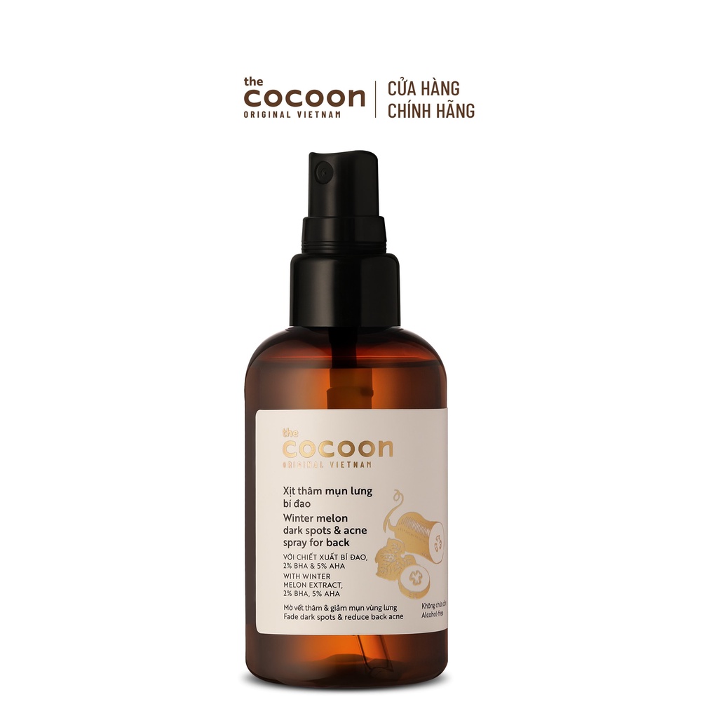 Mã COSCN12 giảm 8% Xịt thâm mụn lưng bí đao Cocoon 140ml