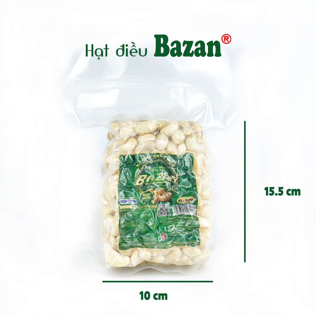 Hạt điều tươi làm sữa Bazan Bình Phước nguyên hạt dinh dưỡng A+ loại 1 túi hút chân không 500g nhân trắng sữa | BigBuy360 - bigbuy360.vn