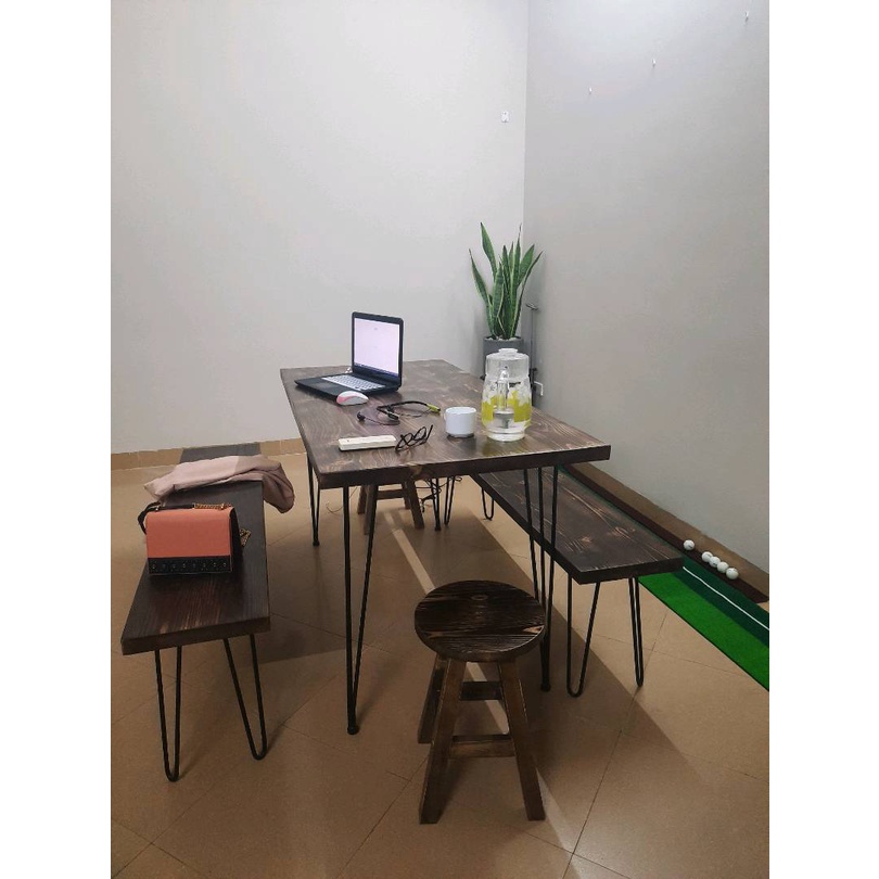 Ghế đôn tròn gỗ muồng đen cao cấp