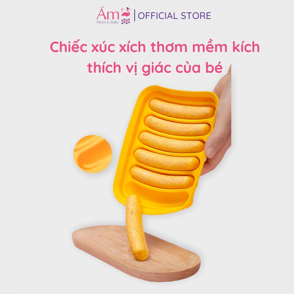 Khuôn Xúc Xích Silicone Cho Bé Ăn Dặm Ấm Baby Chia 6 Ngăn Tiện Lợi Chịu Được Nhiệt Độ Cao Ấm Gift Decor