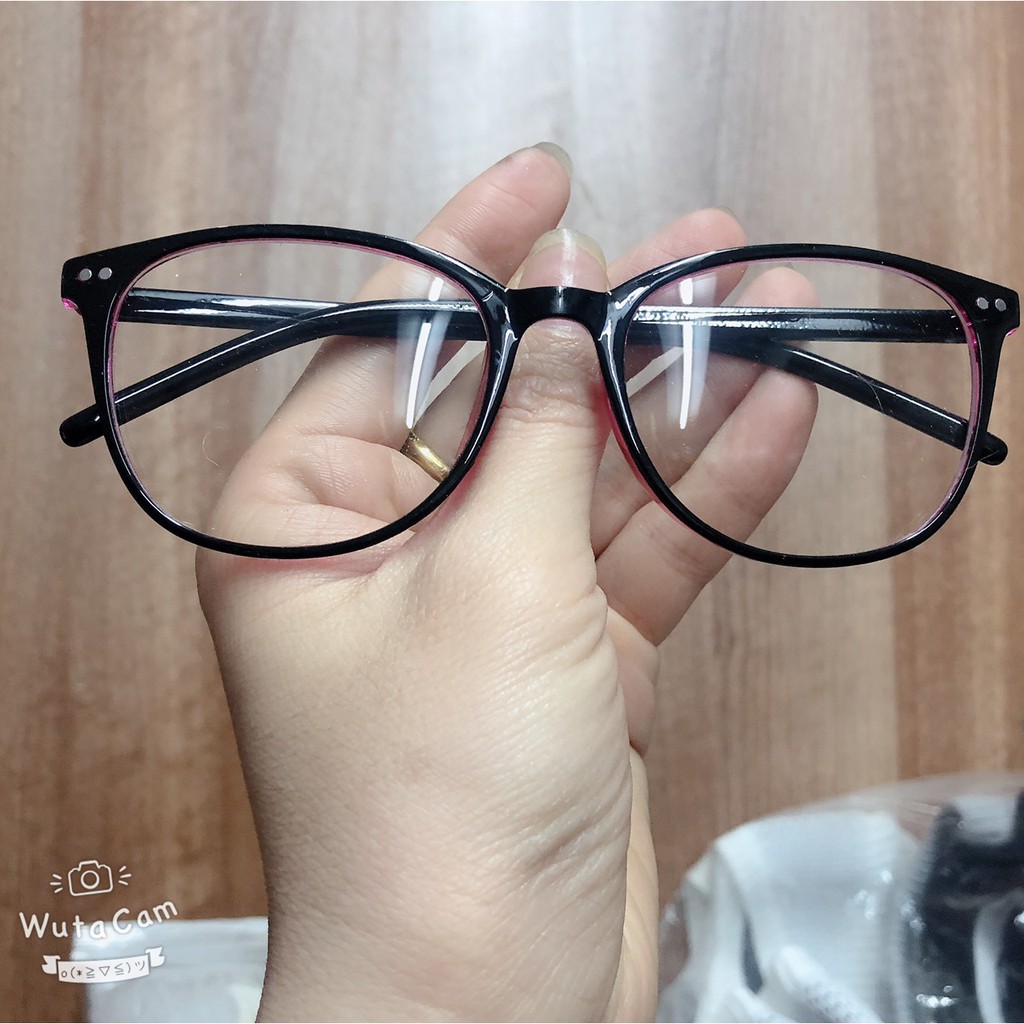 MẮT KÍNH GIẢ CẬN FOM VUÔNG 2 CHẤM GÓC HOT TREND CHO BẠN GÁI-giadungsieure