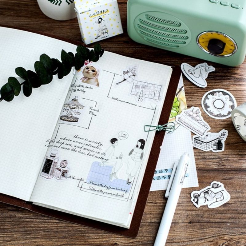 Sticker hộp 31 mẫu đa dạng - Hình dán sổ, scrapbook, album ảnh, planner