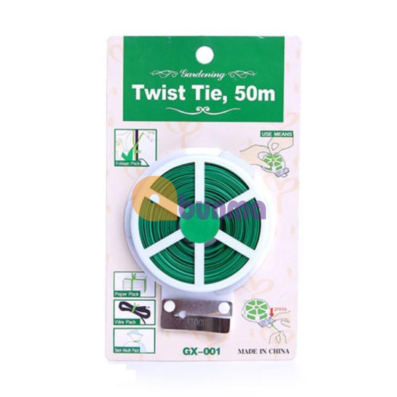 Cuộn dây buộc đồ đa năng Twist Tie GX-001, 50m (Dây nhựa, lõi kẽm)