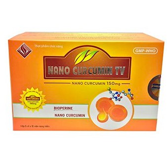 Nano curcumin TV- hết biểu hiện dạ dày, tá tràng, nâng cao sức khỏe Hộp 60 viên