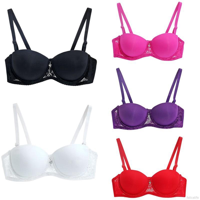 Áo Ngực Không Gọng Viền Ren Nâng Ngực