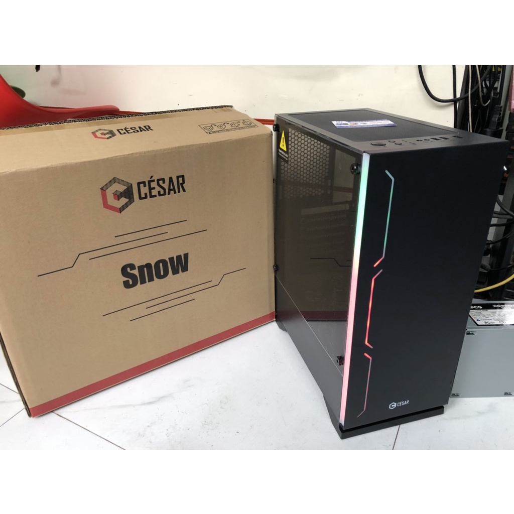 Vỏ case máy tính CESAR SNOW White , Black ATX (No Fan) - CÉSAR SNOW | VIETTECH X19W, X19B Hunter (No Fan)