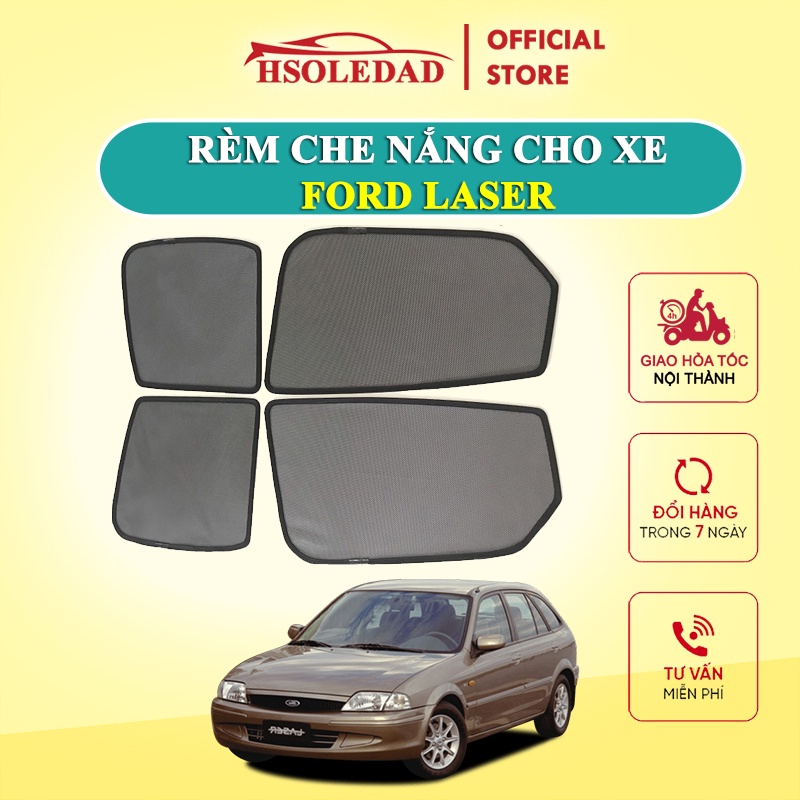 Rèm che nắng nam châm cho xe Ford Laser, bộ 4 tấm cho 4 cửa, hàng loại 1 cao cấp nhất, vừa khít kính