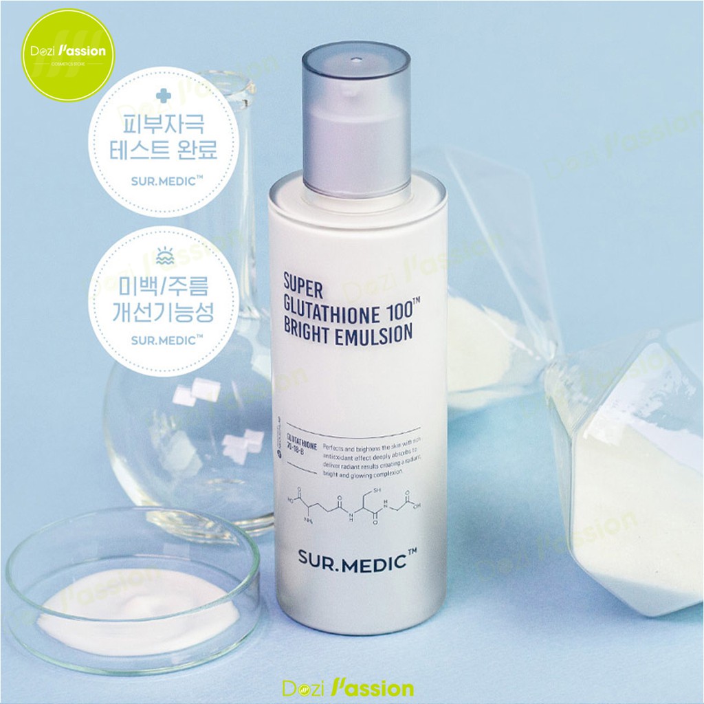 Sữa Dưỡng Sur.Medic Dưỡng Trắng Da Cấp Tốc - Surmedic Super Glutathione 100 Bright Emulsion 120ml
