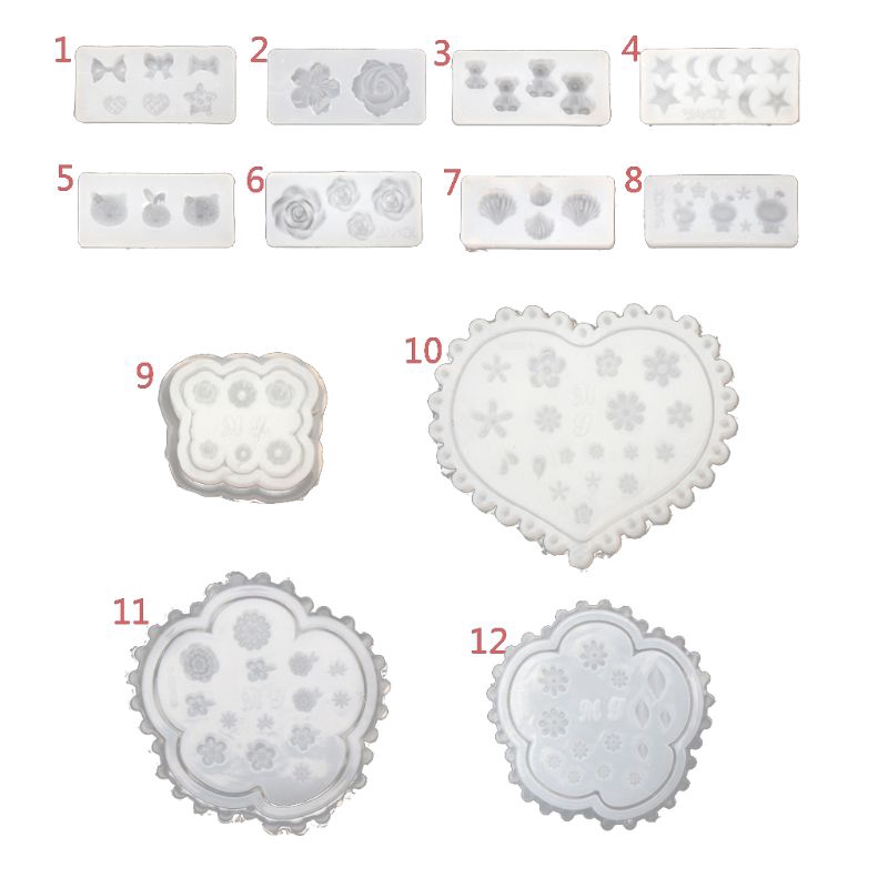 Khuôn silicon làm phụ kiện hình hoa 3D trang trí móng tay tiện lợi