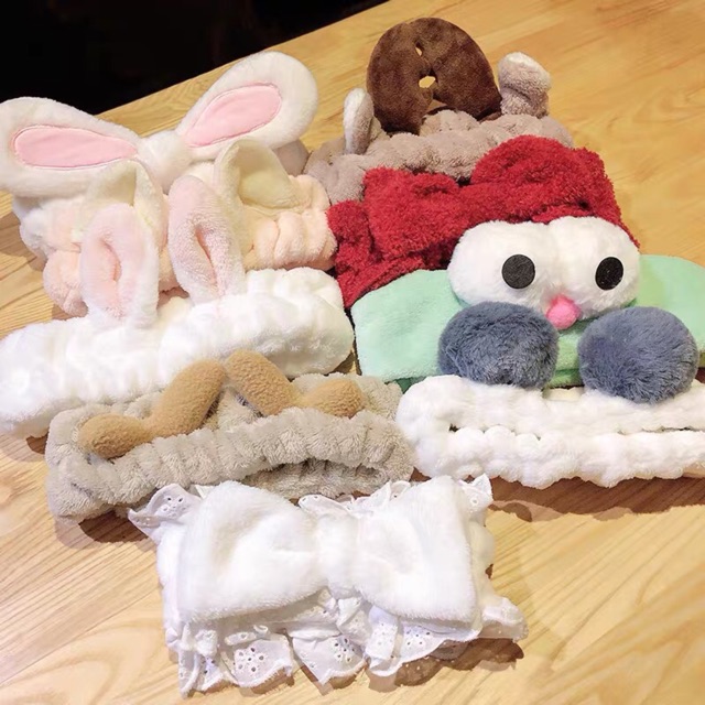 Băng đô bờm tóc dễ thương rửa mặt trang điểm tẩy trang phụ kiện tóc hàng loại 1