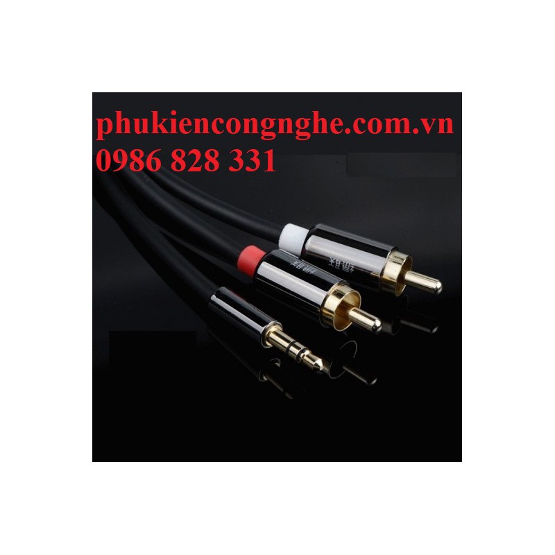 Cáp Audio 3.5 ra 2 đầu hoa sen 5m cao cấp Ugreen 10591
