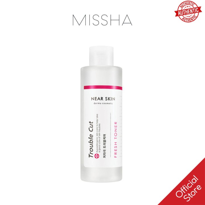 [Mã chiết khấu giảm giá mỹ phẩm chính hãng] Nước Hoa Hồng Cho Da Mụn Missha Near Skin Trouble Cut Fresh Toner 200ml