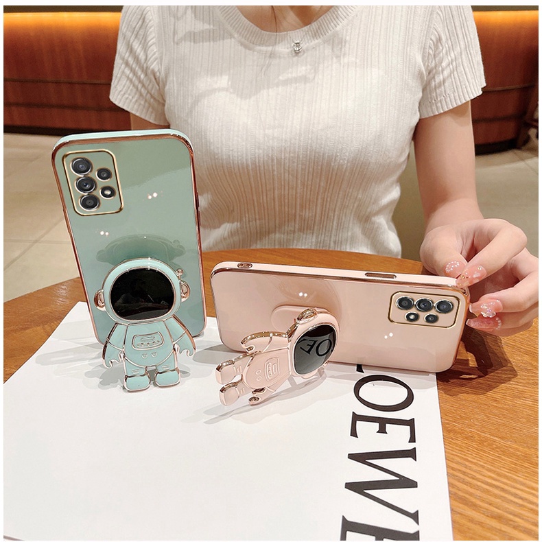 Ốp Điện Thoại Silicon Mềm Có Giá Đỡ Hình Phi Hành Gia Cho Samsung Galaxy Note20 Note20 Ultra Note10 Note10 Plus Core