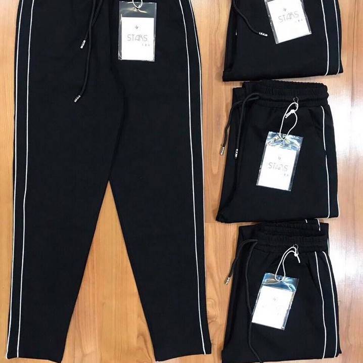 Quần jogger nữ chất Umi Hàn Quốc phối sọc 2 bên, hàng cực hot đủ size | BigBuy360 - bigbuy360.vn