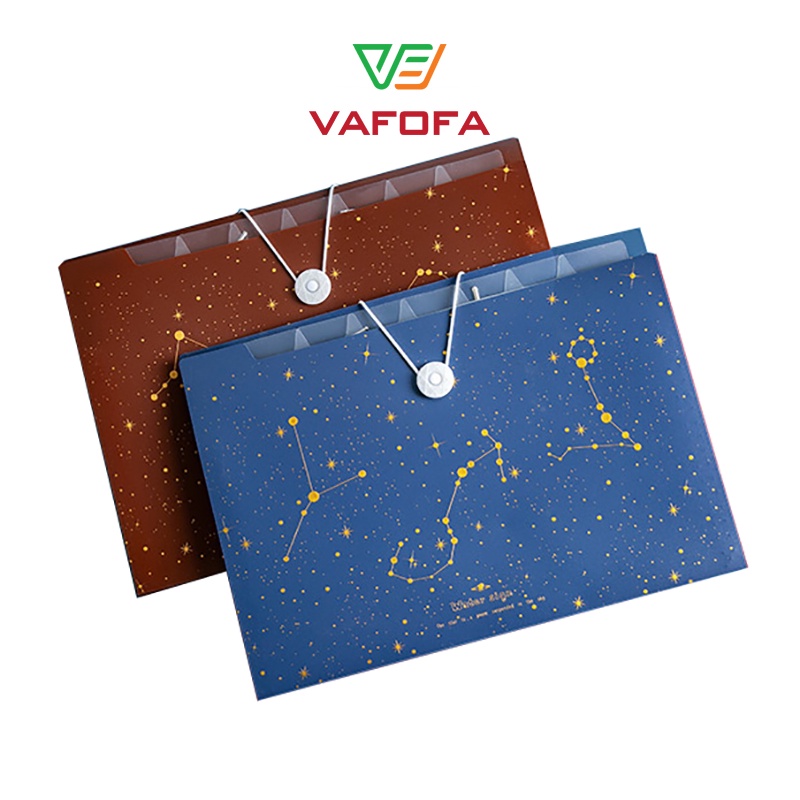 Túi đựng hồ sơ nhiều ngăn túi đựng tài liệu tập đựng giấy A4 [ CHÒM SAO ] VAFOFA - EFF101