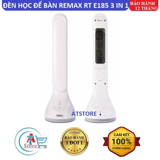 Đèn Học Để Bàn Chống Cận Remax RT E185 Chính Hãng - 3 Chế Độ Sáng - Đồng Hồ LED - BH 12 Tháng