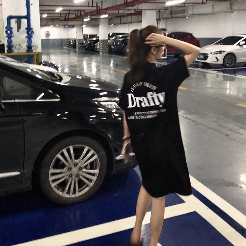 Đầm Thun Cổ polo Dáng Rộng Dài Quá Gối Màu Xám Có Size Lớn 300 Thời Trang Cho Nữ