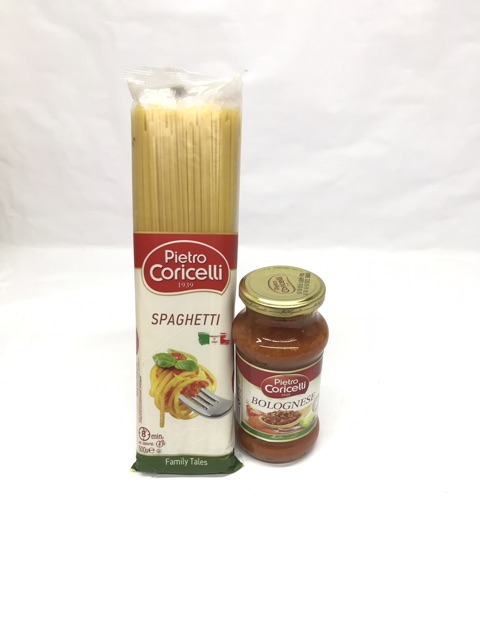 Combo 1 gói mỳ ý sợi 500g + 1 Lọ sốt mỳ ý bò băm 350g