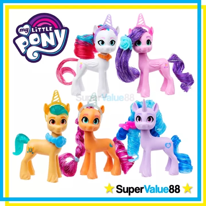 Set 5 chú ngựa Pony kèm phụ kiện vương miện
