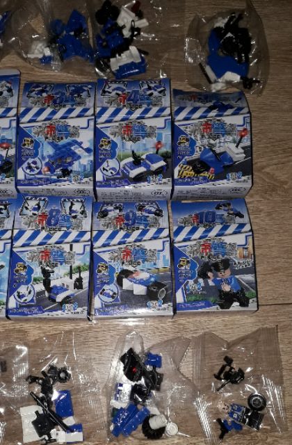 Sét LegoCity 10 hộp lắp ráp 52006 phương tiện giao thông cảnhSát có nhiều chi tiết bằng nhựa ABS trọn bộ