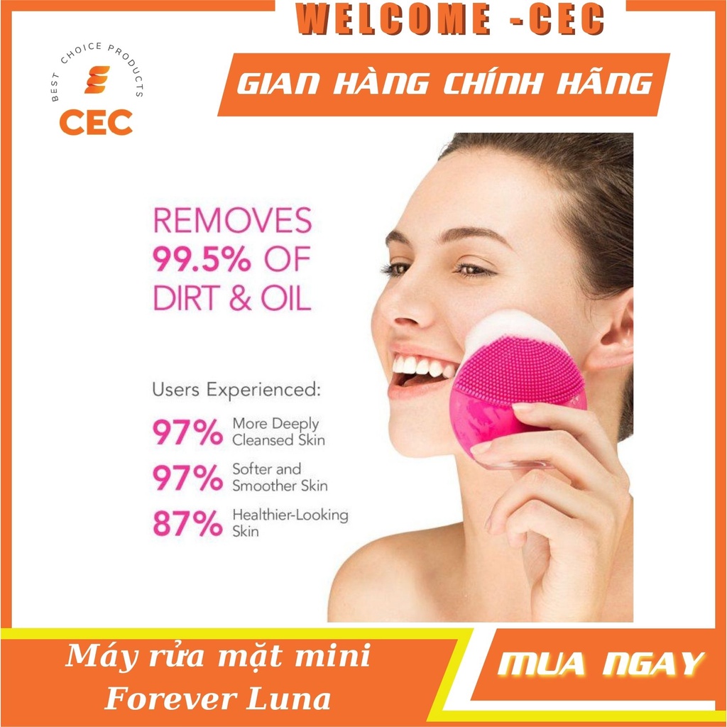 Máy rửa mặt mini Forever Lina , Máy rửa mặt massage da mặt hiệu quả tẩy tế bào chết đánh bay bụi bẩn LM02 [CEC Store]